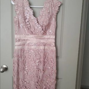 Beautiful Tadashi Shoji dress in blush.
